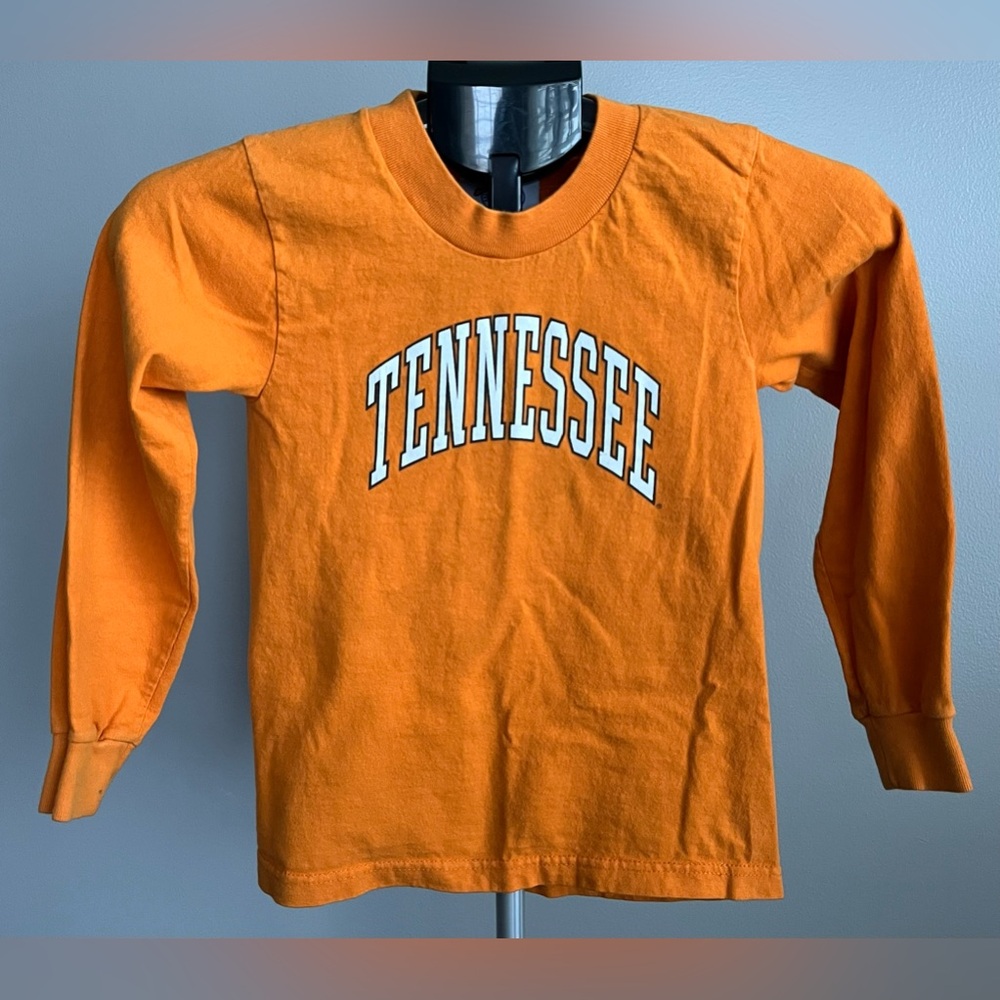 Tennessee Volunteers Orange Long Sleeve Cotton Shirt Kids Size Small (6-8)